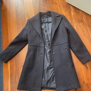 Classic Navy Women's Wool-Blend Coat